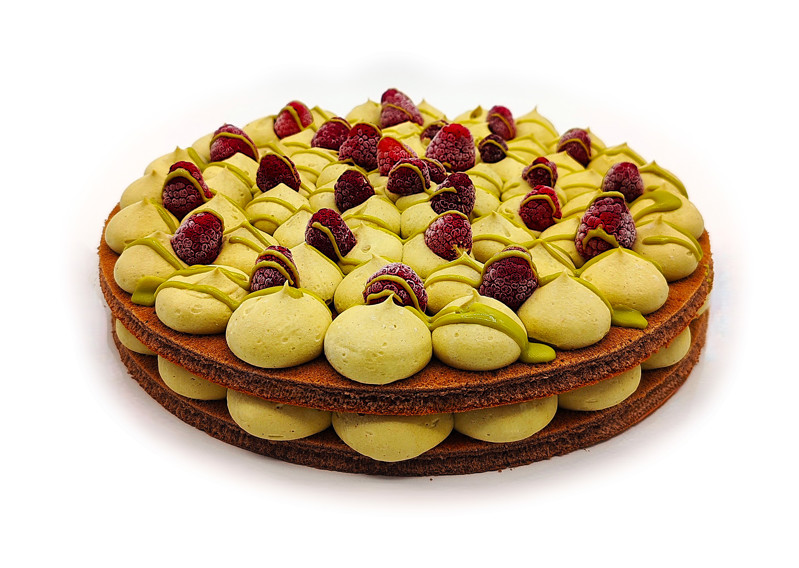 Torta pistacchio lampone
